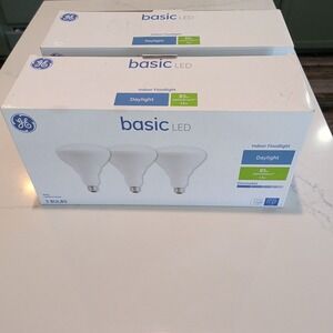 GE 85w Dimmable basic LED 6 pack light bulbs BR50 Med Base